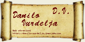Danilo Vurdelja vizit kartica
